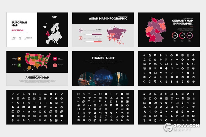 62页彩色摄影图片展示扁平化商务通用PPT模板 - 顶尖PPT