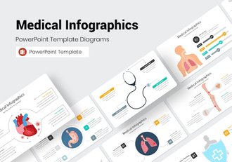 医疗医学图形医学课件PPT人体内部各个器官展示介绍PPT图形模板 - 顶尖PPT