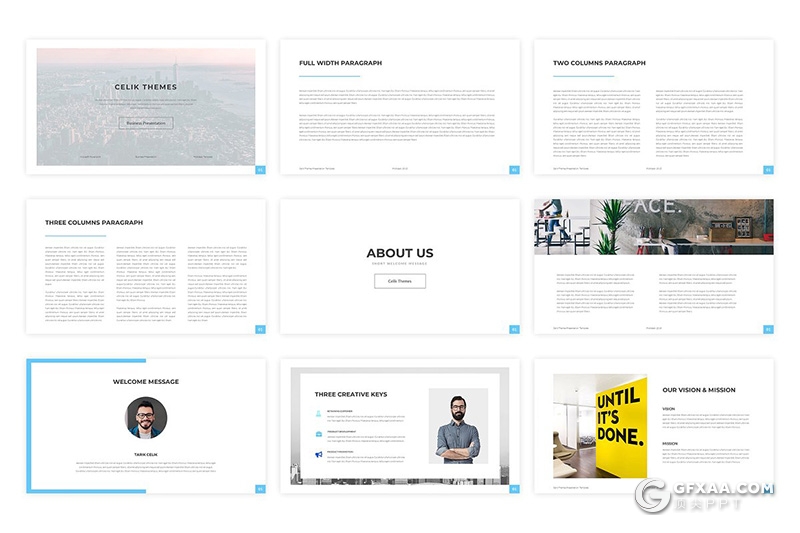 49页蓝色简约商务PPT办公环境工作总结ppt模板 - 顶尖PPT