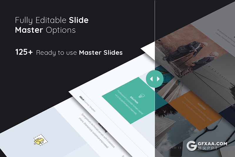 128页彩色商务图形设计keynote年终工作汇报keynote模板 - 顶尖PPT