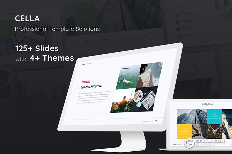 128页彩色商务图形设计keynote年终工作汇报keynote模板 - 顶尖PPT