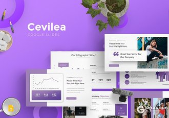 30页精美图形设计欧美商务Google slides模板 5种主题配色 - 顶尖PPT