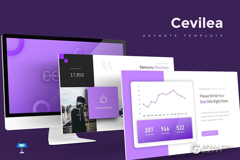 30页精美图形设计欧美商务keynote模板 5种主题配色 - 顶尖PPT