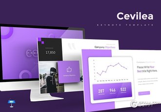 30页精美图形设计欧美商务keynote模板 5种主题配色 - 顶尖PPT