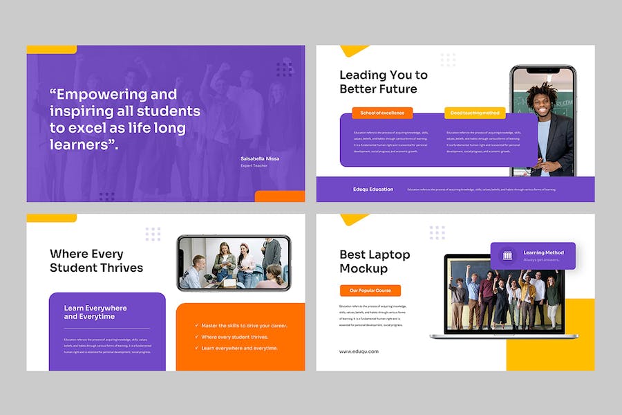 在线教育培训课程教学平台Keynote模板 - 顶尖PPT