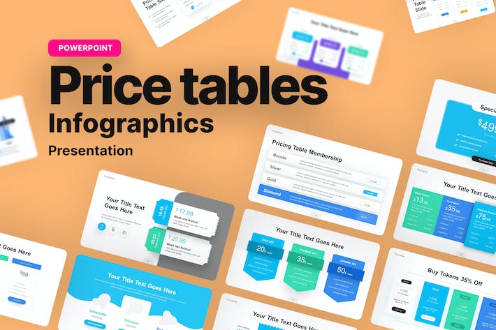 多张样式价格表表格图形PPT模板 - 顶尖PPT