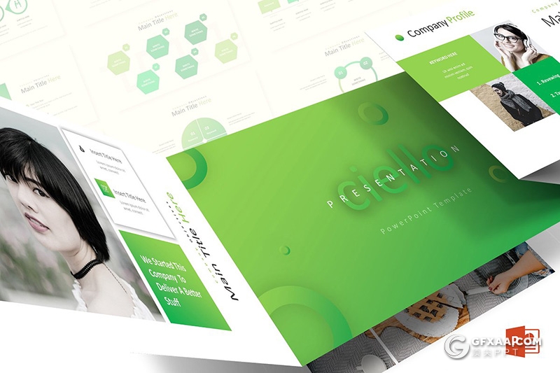 30页国外精美设计商务工作汇报团队展示ppt模板 5种配色 - 顶尖PPT