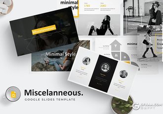 30页时尚模特摄影展示数据分析Google slides模板 5种主题配色 - 顶尖PPT