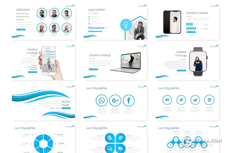 30页商务风格SWOT团队人员介绍通用ppt模板 5种主题配色 - 顶尖PPT