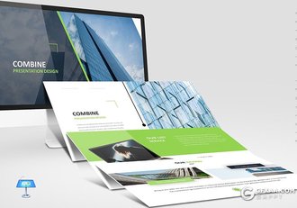 30页地产建筑行业年终工作汇报keynote模板 5种主题配色 - 顶尖PPT