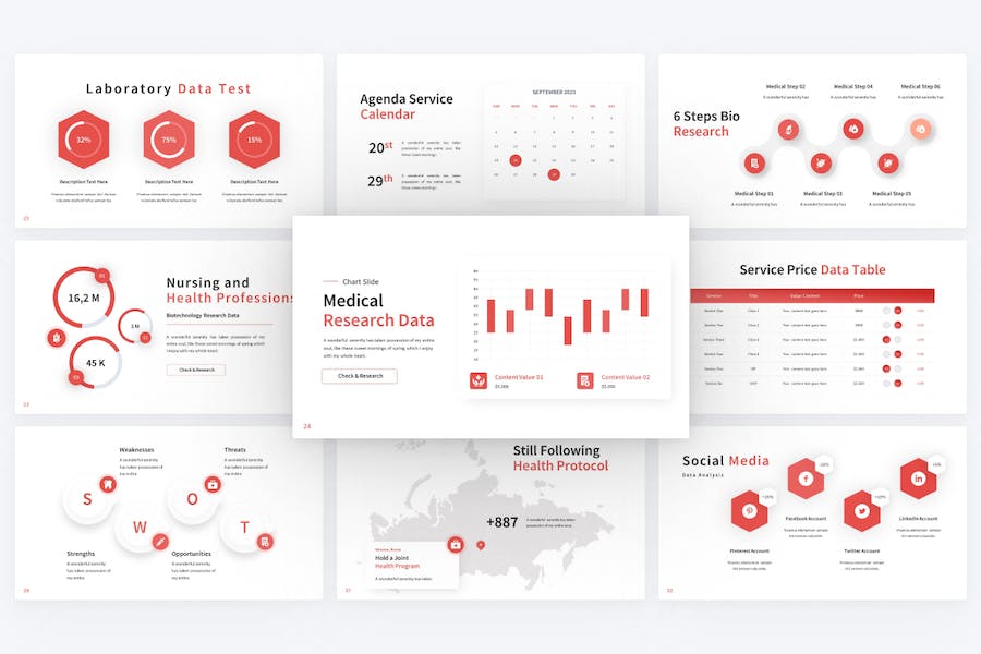 医学研究总结汇报医疗行业通用keynote模板 - 顶尖PPT