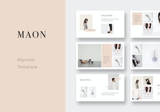 简约设计师作品集展示Keynote模板 - 顶尖PPT