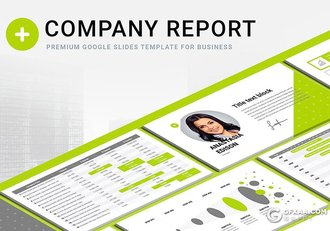 44页扁平化商务工作总结计划Google slides模板 10种主题配色 - 顶尖PPT