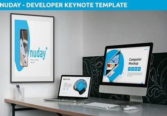 互联网软件开发人员工作汇报Keynote模板 - 顶尖PPT