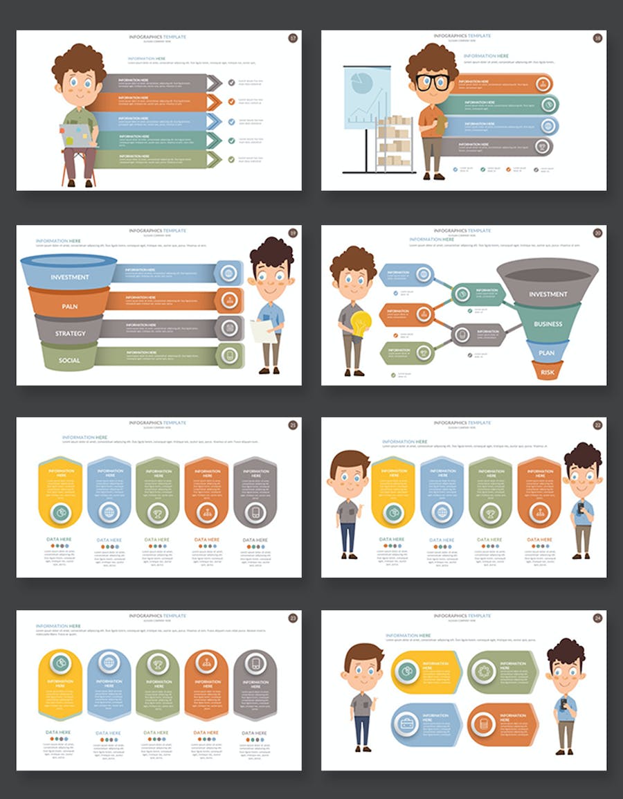 信息图表展示数据可视化方案Keynote模板 - 顶尖PPT