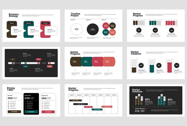 商业概念流程信息图形PPT模板 - 顶尖PPT