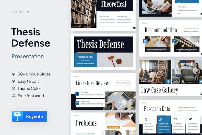 法律学位论文答辩防御讲座Keynote模板 - 顶尖PPT