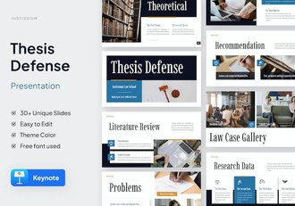 法律学位论文答辩防御讲座Keynote模板 - 顶尖PPT