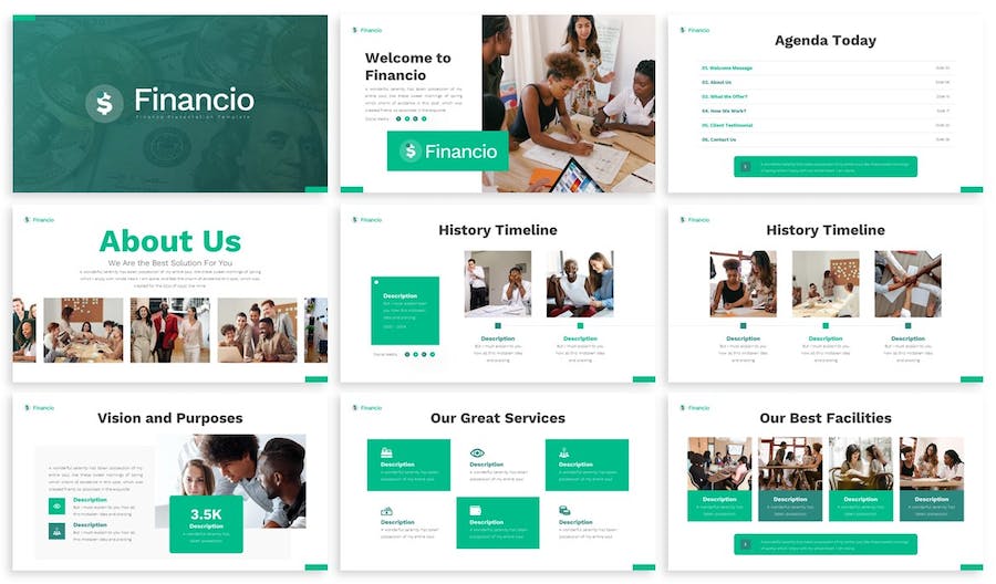 绿色商业计划项目计划企业合作商务通用keynote模板 - 顶尖PPT