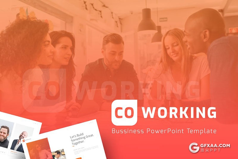 65页工作环境团队介绍工作汇报通用ppt模板 10种主题配色20种XML配色文件 - 顶尖PPT
