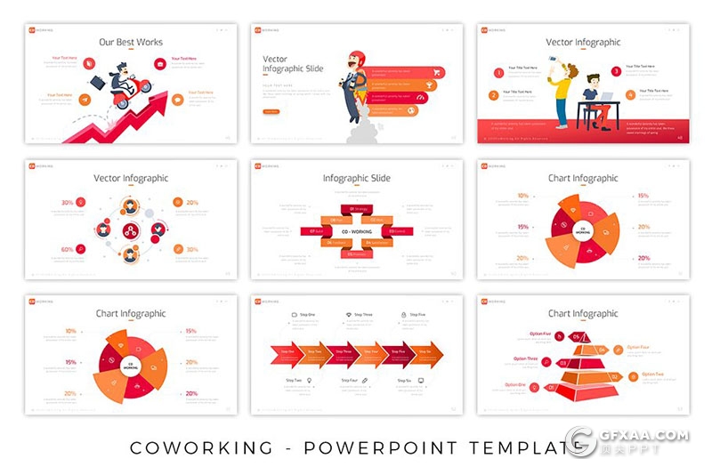 65页工作环境团队介绍工作汇报通用ppt模板 10种主题配色20种XML配色文件 - 顶尖PPT