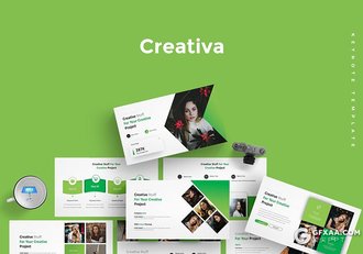 30页精美图形团队介绍个人工作总结keynote模板 5种配色 - 顶尖PPT