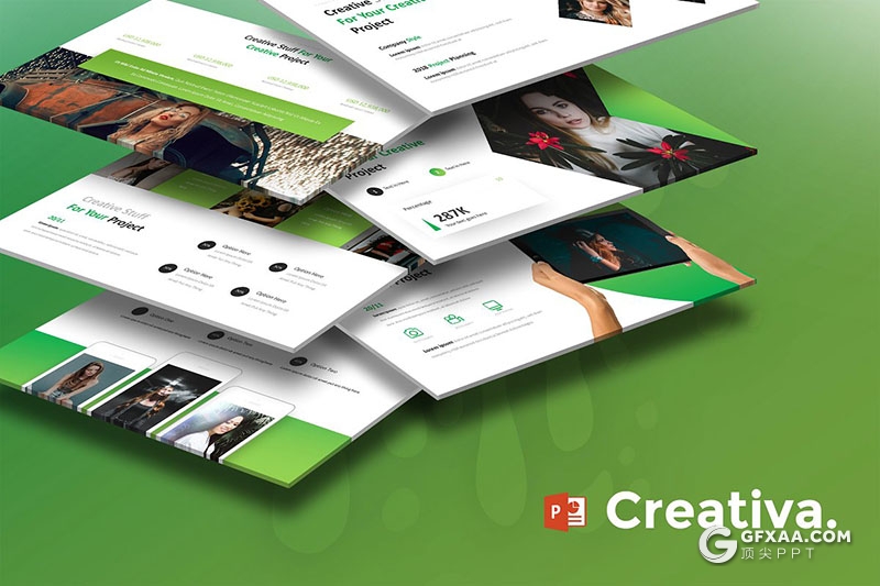 30页精美图形团队介绍个人工作总结ppt模板 5种配色 - 顶尖PPT