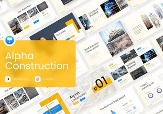 建筑工程施工规划项目管理专业Keynote模板 - 顶尖PPT