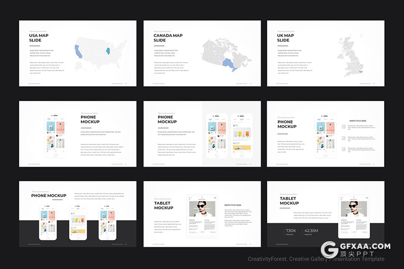 133页城市风景人物景物摄影展示PPT模板 2种尺寸规格 - 顶尖PPT