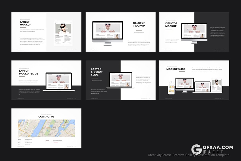 133页城市风景人物景物摄影展示PPT模板 2种尺寸规格 - 顶尖PPT