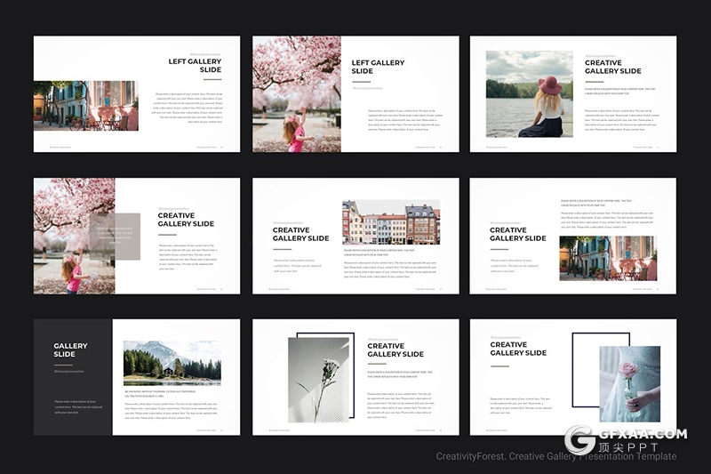 133页城市风景人物景物摄影展示PPT模板 2种尺寸规格 - 顶尖PPT