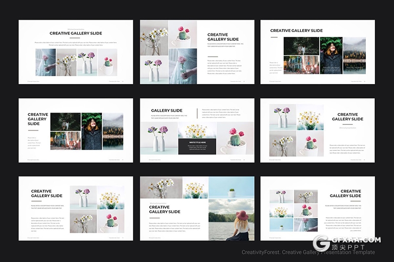 133页城市风景人物景物摄影展示PPT模板 2种尺寸规格 - 顶尖PPT