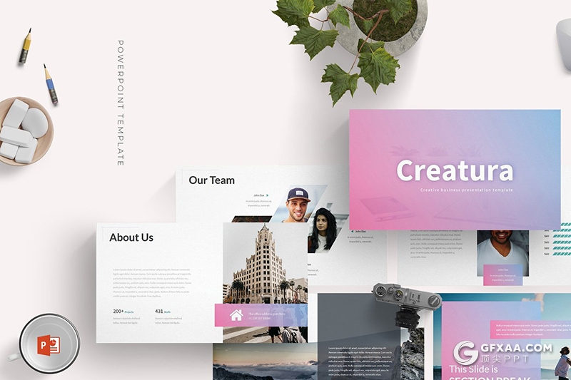 30页色彩公司团队介绍工作汇报ppt模板 5种配色 - 顶尖PPT