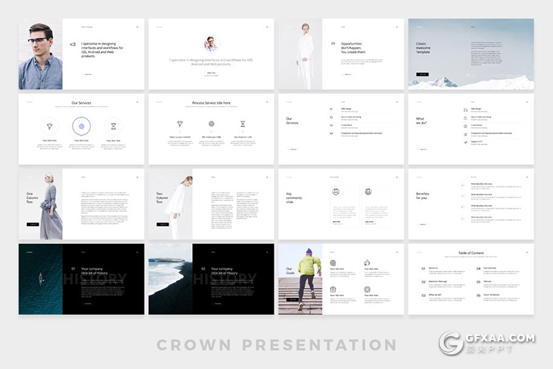 100页精美商务图形设计企业介绍工作汇报keynote模板 - 顶尖PPT