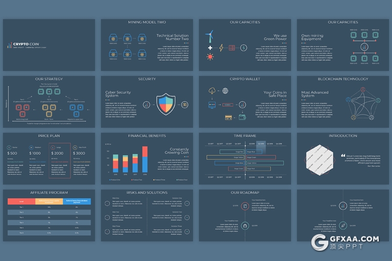 46页简约创意线条图形设计工作汇报ppt模板 - 顶尖PPT
