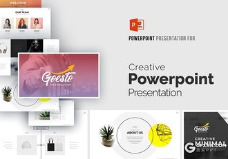 105页国外简约风格图文混搭文艺范PPT模板 - 顶尖PPT