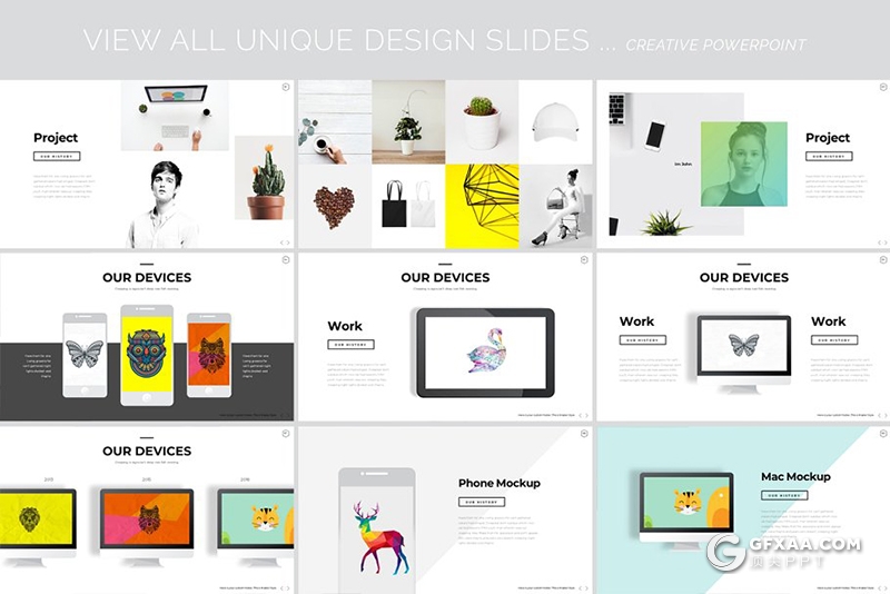 105页国外简约风格图文混搭文艺范PPT模板 - 顶尖PPT