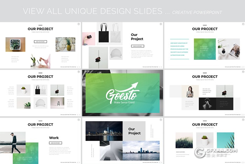 105页国外简约风格图文混搭文艺范PPT模板 - 顶尖PPT