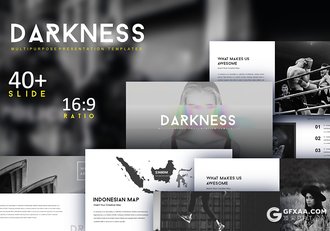 44页黑白风格国外商务工作汇报ppt模板 - 顶尖PPT