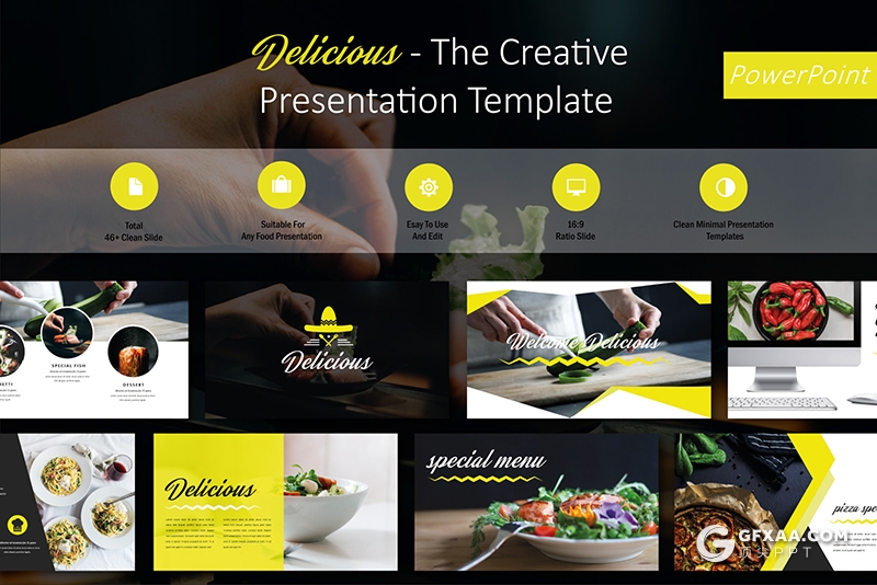 46页西式餐饮美食介绍展示PPT模板 - 顶尖PPT