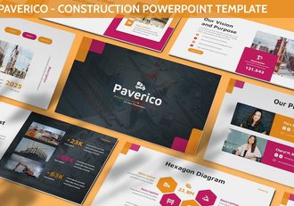商业地产建筑工程施工项目公司项目介绍展示PPT模板 - 顶尖PPT