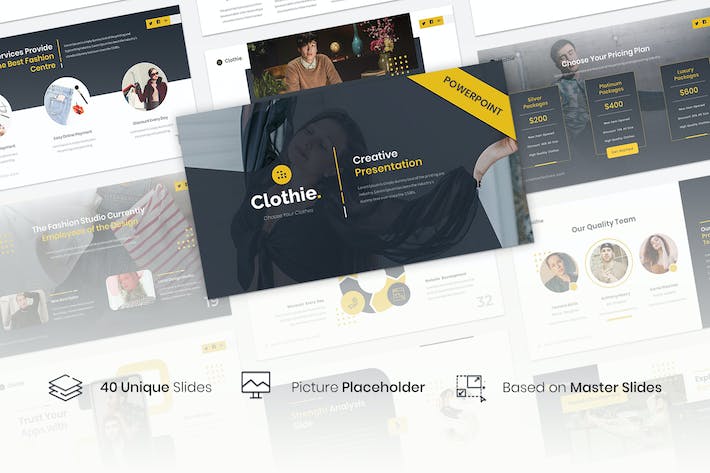 时尚行业创意商业展示PPT模板 - 顶尖PPT
