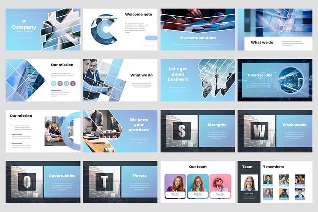 公司创意动画信息图形PPT模板 - 顶尖PPT