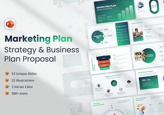 营销计划战略商业计划提案商业合作年计划总结通用PPT模板 - 顶尖PPT