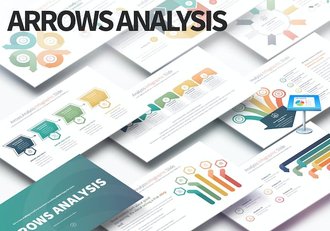 箭头分析对比数据图形图表keynote模板 - 顶尖PPT