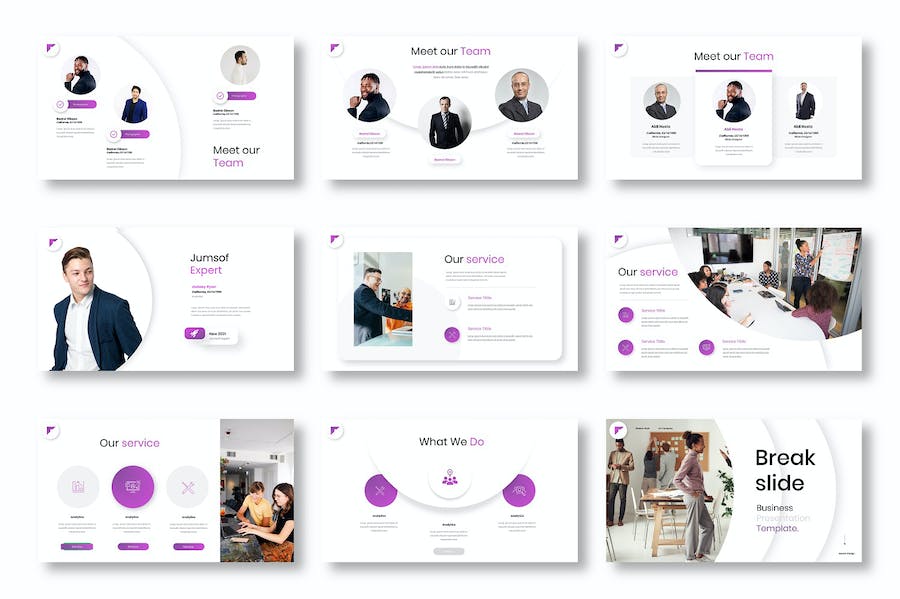 商务要闻企业团队介绍组织架构PowerPoint模板 - 顶尖PPT