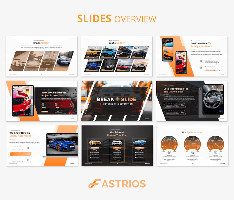 汽车行业相关展示PPT模板 - 顶尖PPT