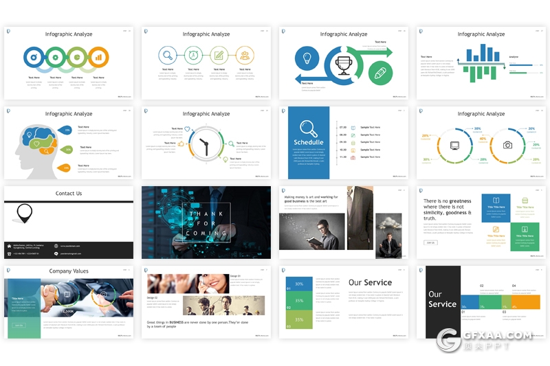 32页商务风格企业项目洽谈合作ppt模板 5种主题配色 - 顶尖PPT