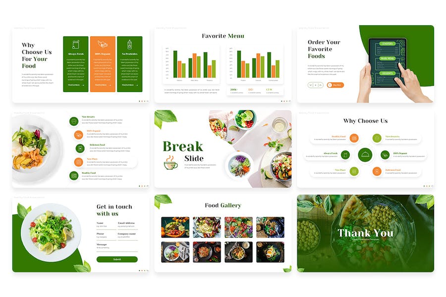 健康食品营养推广宣传Keynote模板 - 顶尖PPT