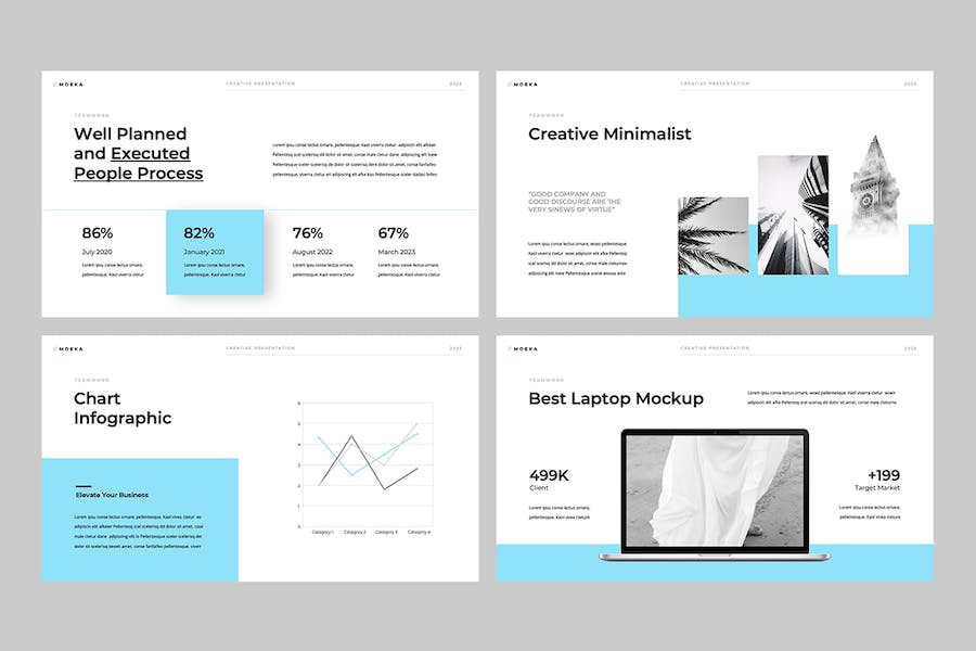 极简风格商务展示Keynote模板 - 顶尖PPT